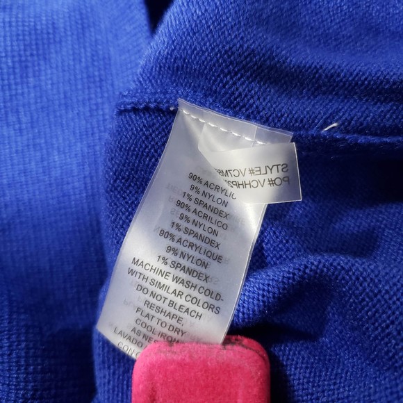 Vince Camuto Women's size X-Small Cobalt Blue Knit Stretch Knee Length Dress NWT - Picture 8 of 9